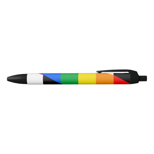 LGBTQ+ Ally Flag Zwarte Inkt Pen (Bovenkant)