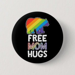 LGBTQ Ally Free Mam Hugs Pride Month Ronde Button 5,7 Cm