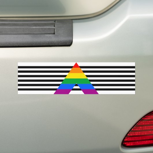 LGBTQ Ally Pride Vlag Bumpersticker (Op auto)