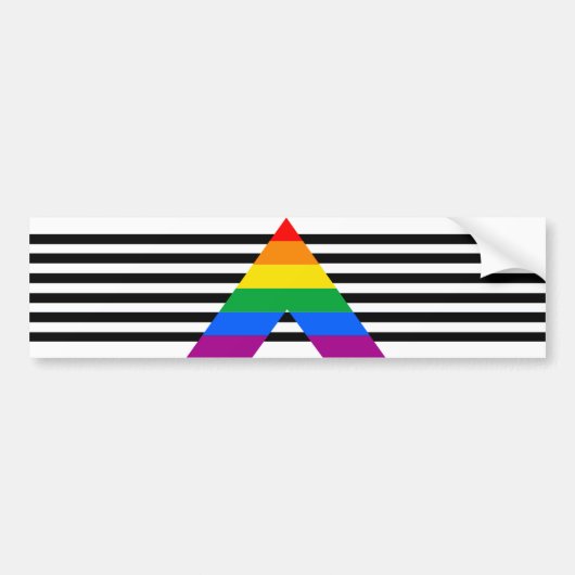 LGBTQ Ally Pride Vlag Bumpersticker (Voorkant)