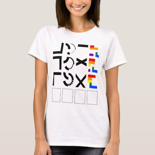 LGBTQ Ally Puzzel T-shirt (Voorkant)