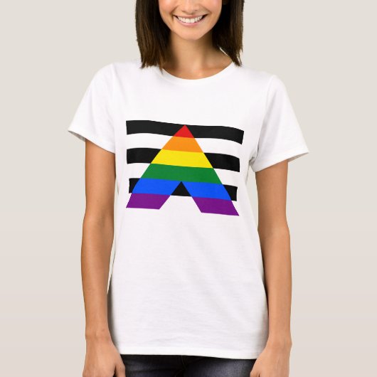 LGBTQ Ally, Steun uw vrienden en familie T-shirt (Voorkant)