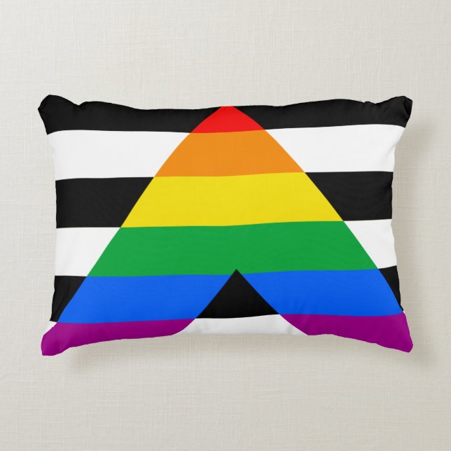 LGBTQ+ Ally-vlag Accent Kussen (Voorkant)