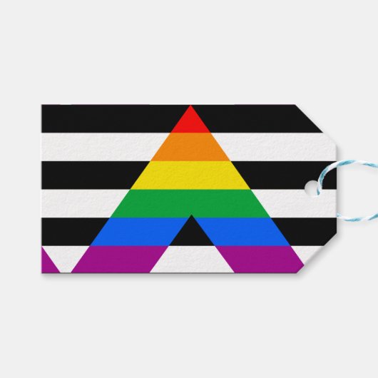 LGBTQ+ Ally-vlag Cadeaulabel (Voorkant (Horizontaal))
