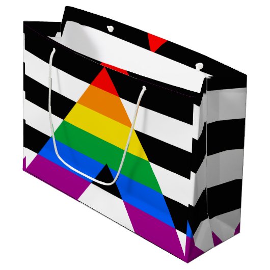 LGBTQ+ Ally-vlag Groot Cadeauzakje (Voorkant Gekanteld)