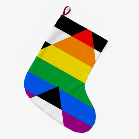LGBTQ+ Ally-vlag Grote Kerstsok (Voorkant (Hangend))