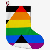 LGBTQ+ Ally-vlag Grote Kerstsok (Voorkant)