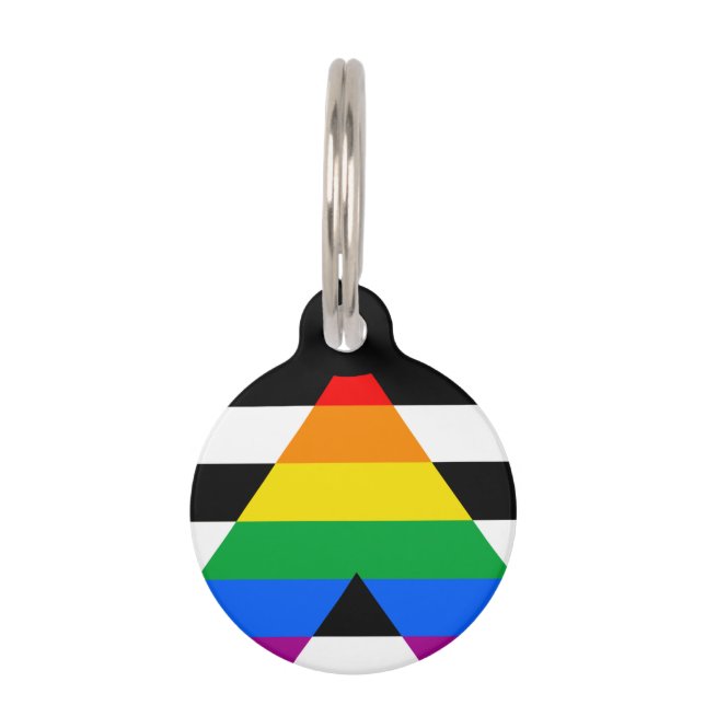 LGBTQ+ Ally-vlag Huisdierpenning (Voorkant)
