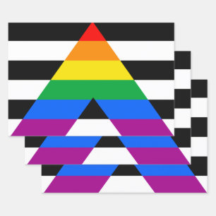 LGBTQ+ Ally-vlag Inpakpapier Vel