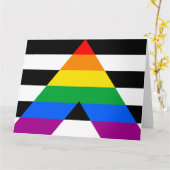 LGBTQ+ Ally-vlag Kaart (Gele Bloem)