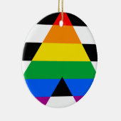 LGBTQ+ Ally-vlag Keramisch Ornament (Rechts)