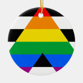 LGBTQ+ Ally-vlag Keramisch Ornament