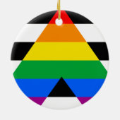 LGBTQ+ Ally-vlag Keramisch Ornament (Achterkant)