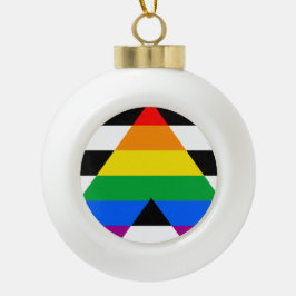 LGBTQ+ Ally-vlag Keramische Bal Ornament