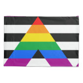 LGBTQ+ Ally-vlag Kussensloop (Achterkant-Links)