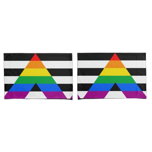 LGBTQ+ Ally-vlag Kussensloop (Voorkant-Set)