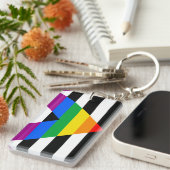 LGBTQ+ Ally-vlag Sleutelhanger (Voorkant Rechts)