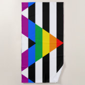 LGBTQ+ Ally-vlag Strandlaken (Voorkant)