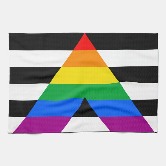 LGBTQ+ Ally-vlag Theedoek (Horizontaal)
