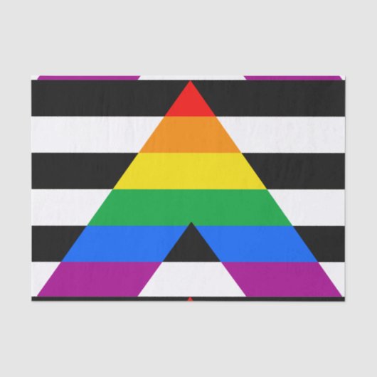 LGBTQ+ Ally-vlag Tissuepapier (Voorkant)