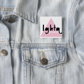 LGBTQ alsjeblieft Vierkante Button 5,1 Cm (In situ)