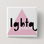 LGBTQ alsjeblieft Vierkante Button 5,1 Cm (Voorkant)