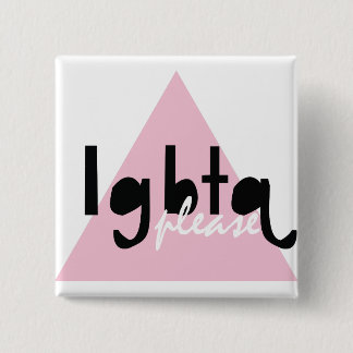 LGBTQ alsjeblieft Vierkante Button 5,1 Cm