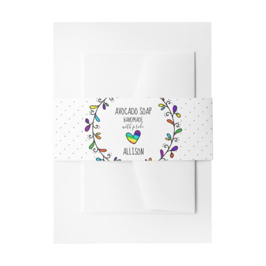 LGBTQ-ambachtsvrouw gemaakt met geprimeerd zout va Uitnodigingen Wikkel (Voorkant Voorbeeld)