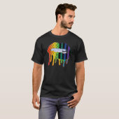 Lgbtq American Flag Pattern Lips Rainbow Gay Pride T-shirt (Voorkant volledig)