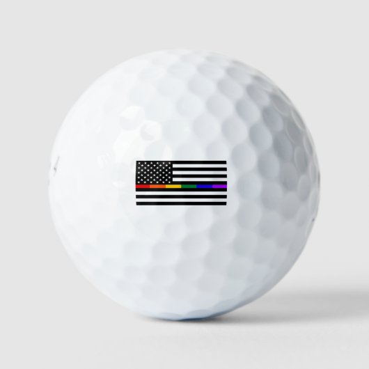 LGBTQ Amerikaanse vlag Golfballen (Voorkant)