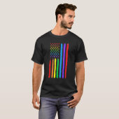 Lgbtq Amerikaanse vlag Pride Rainbow Gay Lesbian B T-shirt (Voorkant volledig)