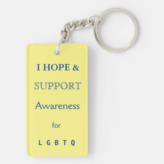 LGBTQ Angel Rainbow Awareness Ribbon Sleutelhanger (achterkant)