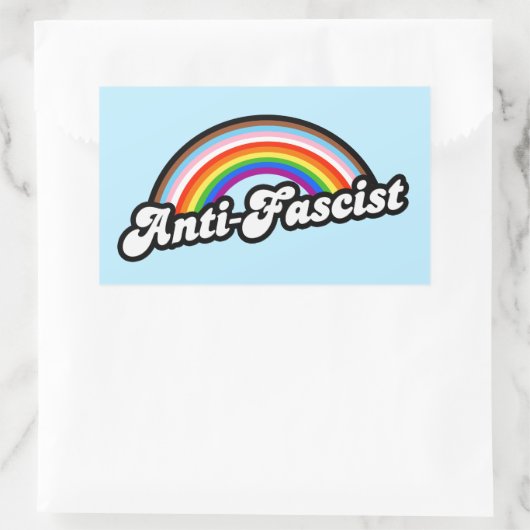LGBTQ+ antifascist Rechthoekige Sticker (Tas)