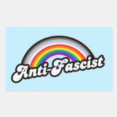 LGBTQ+ antifascist Rechthoekige Sticker (Voorkant)