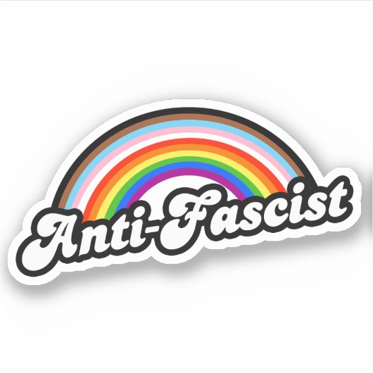 LGBTQ+ antifascist Sticker (Voorkant)