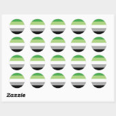 LGBTQ Aromantische Pride Vlag Ronde Sticker (Vel)
