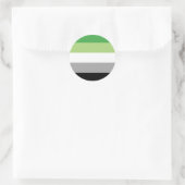 LGBTQ Aromantische Pride Vlag Ronde Sticker (Tas)