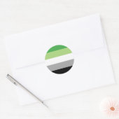 LGBTQ Aromantische Pride Vlag Ronde Sticker (Envelop)