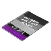 LGBTQ Asexual Glitter Zwart-wit Graffiti Notitieboek (Linkerzijde)