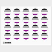 LGBTQ Asexual Pride Ronde Sticker (Vel)