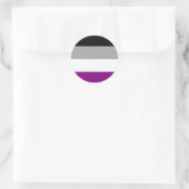 LGBTQ Asexual Pride Ronde Sticker (Tas)