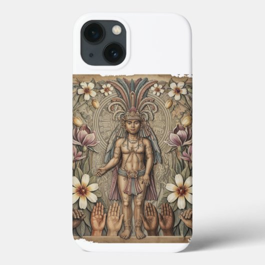 LGBTQ Azteekse Bloem Pride T-Shirt | Queer Mayan K Case-Mate iPhone Case (Achterkant)