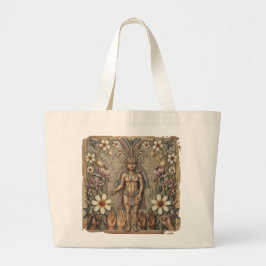 LGBTQ+ Azteekse bloementrots | Queer Maya Art Grote Tote Bag
