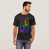Lgbtq be Kind Gay Pride Lgbt Rainbow American Flag T-shirt (Voorkant volledig)