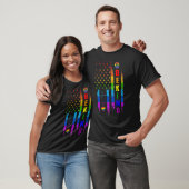 Lgbtq be Kind Gay Pride Lgbt Rainbow American Flag T-shirt (Unisex)