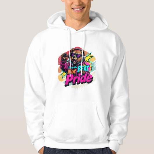LGBTQ BearDJ VintageVibes Hoodie (Voorkant)
