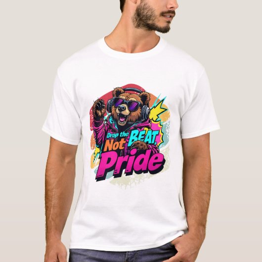 LGBTQ BearDJ VintageVibes T-shirt (Voorkant)