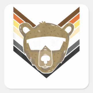 LGBTQ Beer voor Gay Pride Maand - Koele Zonnebril Vierkante Sticker