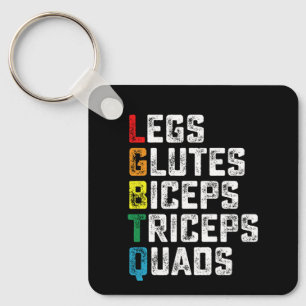 LGBTQ Benen Billen Biceps Triceps Quadriceps Grapp Sleutelhanger