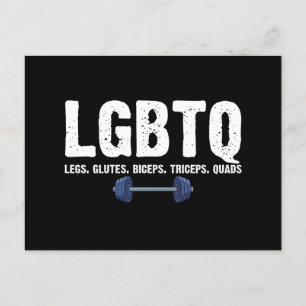 LGBTQ Benen Billen Biceps Triceps Quadriceps Gymli Briefkaart